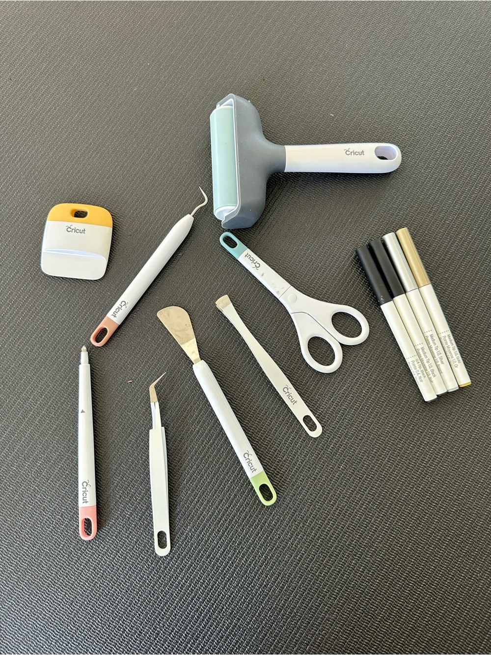 Cricut Tools - various, includes scissors, weeding tools, roller, etc.